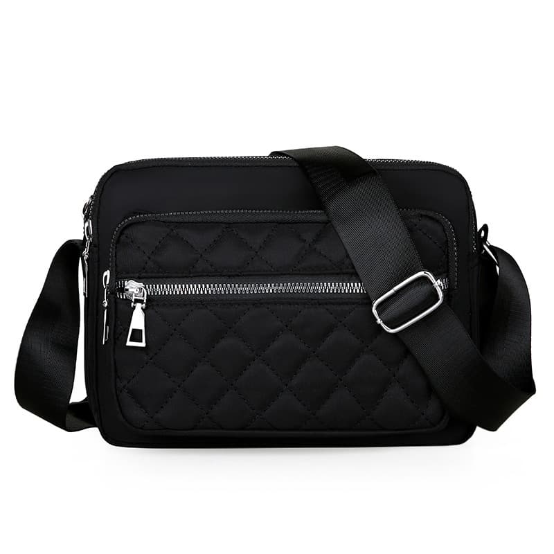 New Style Black Shoulder Bag Fashion Embroidered Crossbody Bag Large Capacity Women's Mommy Backpack Factory Wholesale