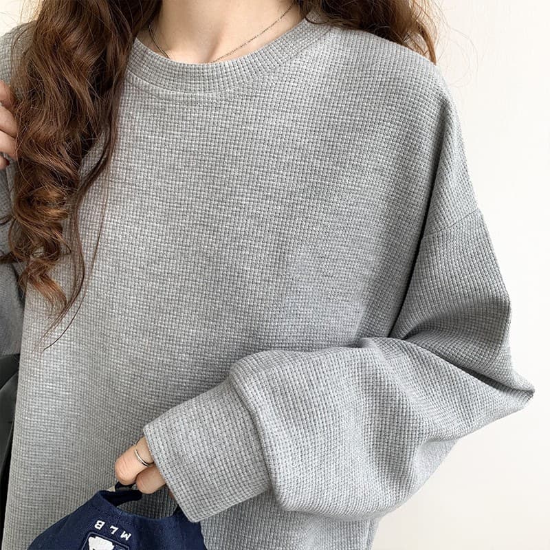 Cross-border Pullover Hoodie Women's Jacket Spring Autumn Thin Casual New Striped Round Neck Loose Long Sleeve Plus Size Women's Clothing