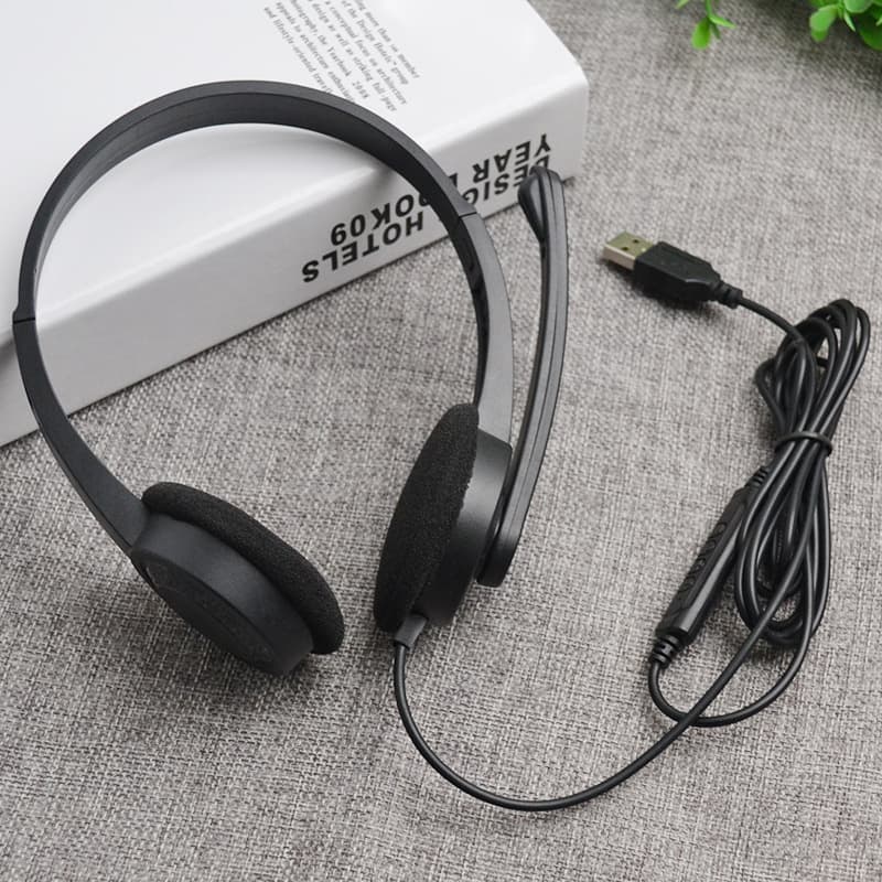 Guideray Headset Wired Gaming Earphones Overhead Design Suitable for Mobile And Computer Use with Microphone Included