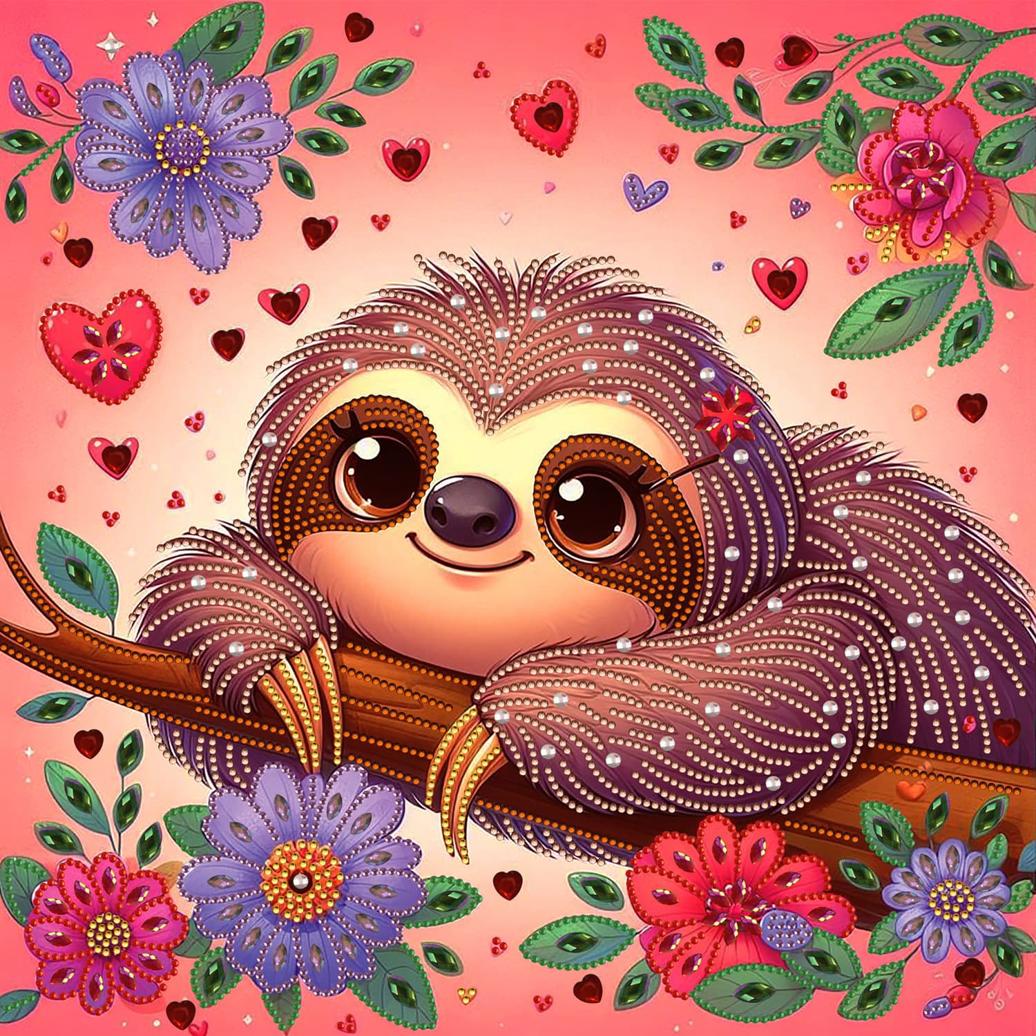 Sloth Diamond Painting Kit for Adults Diamond Painting Diamond Art with Full Diamond DIY Gem Craft Kit