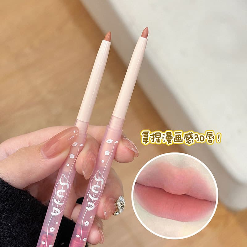 SUJN Retractable Lip Liner Pencil Waterproof Long-Lasting Matte Lip Liner for Women Cosmetic Wholesale Non-Fading Double-Ended