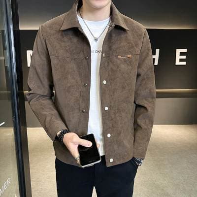 Men's Autumn Winter Jacket 2026 New Edgy Trendy Flip Collar Casual Jacket Coat Men's Fashion