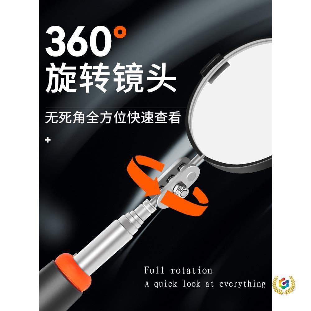 ✅ LED Universal Telescoping Inspection Mirror Borescope Maintenance Check Mirror Under-Vehicle Inspection Reflector Auto Repair Mirror