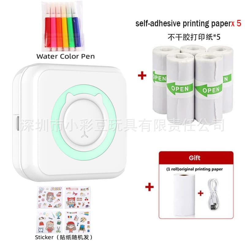 Portable Mini Printer Wireless Bluetooth Thermal Label Photo Printer for Phone