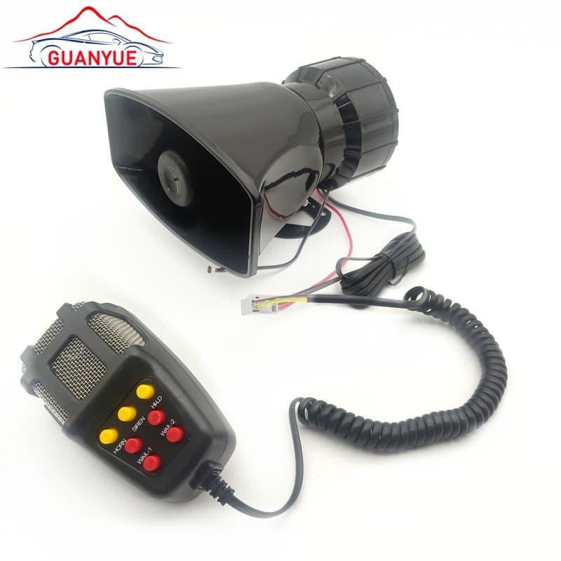 Manufacturer Car Horn 12V Square Port 7-Tone 100W Loudspeaker Car Speaker Alarm Horn Wholesale
