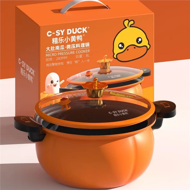 Dundun Pumpkin Pot Home Stew Pot Multifunctional Granite Soup Pot 8L Large Capacity Special 26cm Micro-Pressure Pot