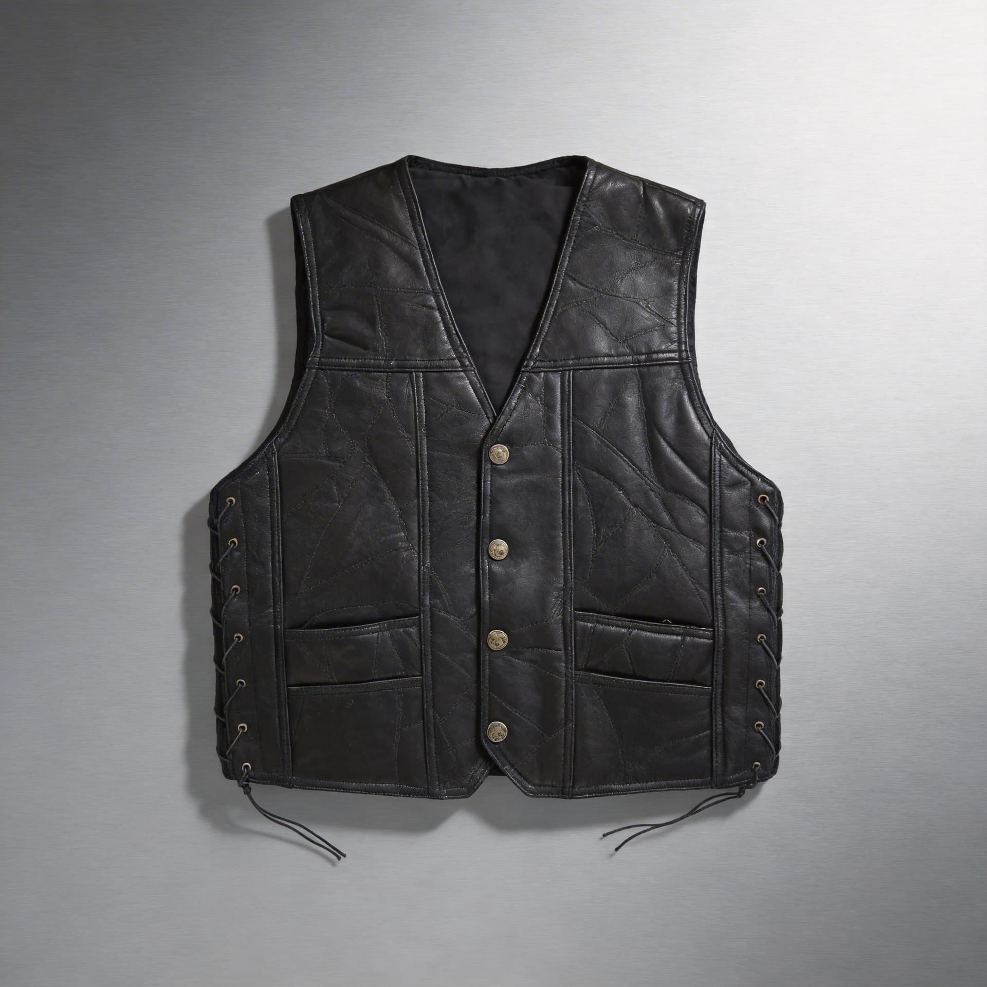 European and American Harley Davidson Genuine Leather Motorcycle Vest for Men Riding Vest