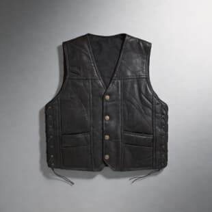 European and American Harley Genuine Leather Motorcycle Vest for Men, Riding Sleeveless Jacket