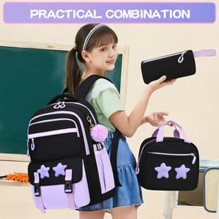 Amazon Hot-Selling New Primary School Student Backpack Set of Three for Middle School and Elementary School Children