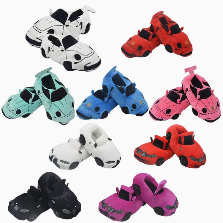 Cross-border porsche plush slippers Racing simulation sports car Porsche racing slippers toys