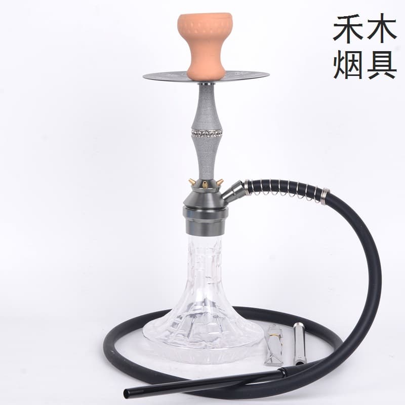 Bullet hookah factory small single tube silicone tube with smoke pot hookah shisha set hookah shisha