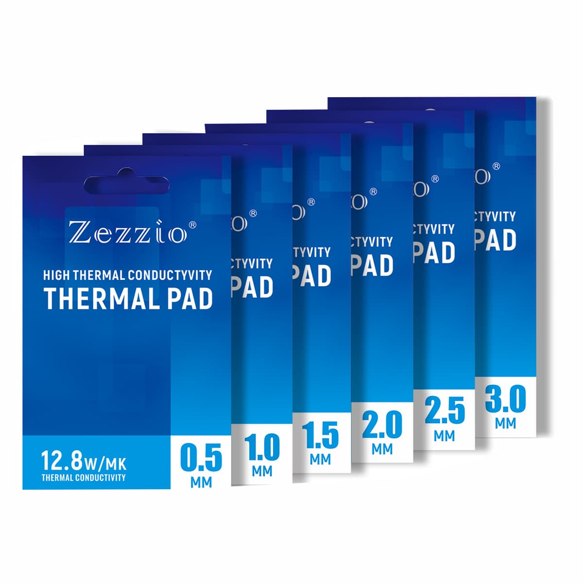 Zezzio Thermal Pad for GPU CPU Chip Electronic Components LED Heat Conductive Silicone Pad High Temperature Thermal Grease