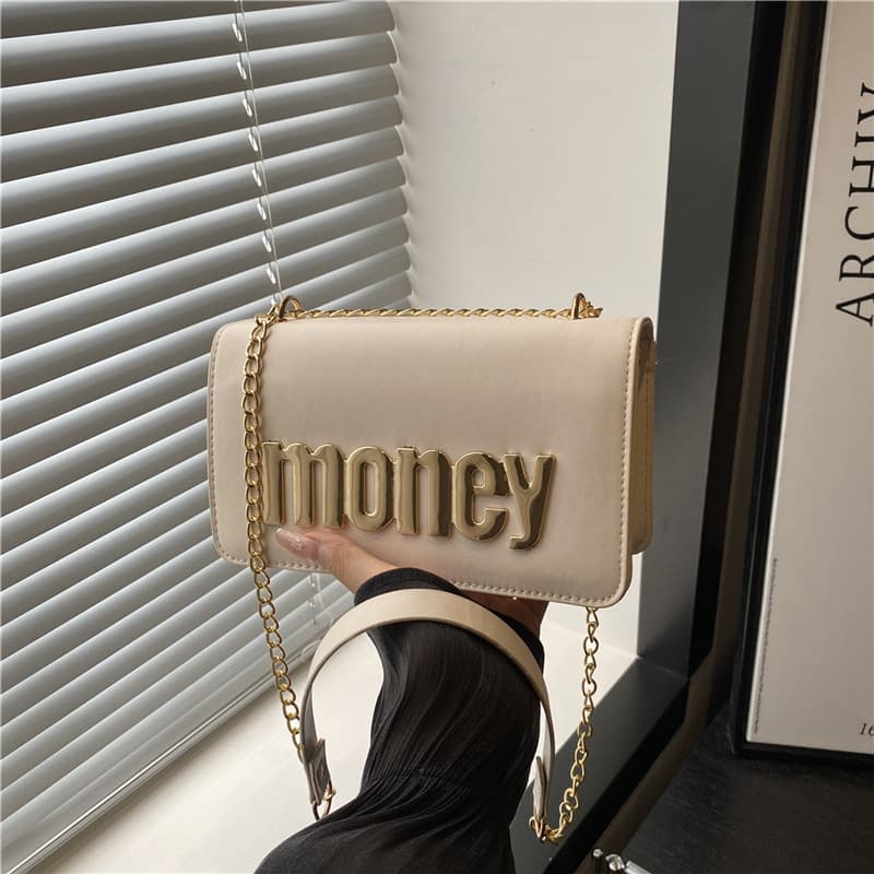 This year's popular bags 2025 autumn new light luxury letter shoulder women's bag chain shoulder crossbody small square bag