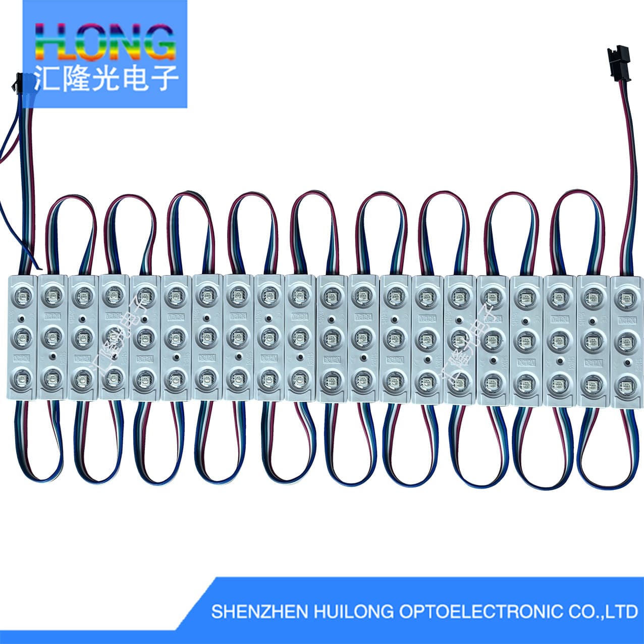 Factory direct sales of TM1934 full-color illuminated letter module, injection molded full-color LED illuminated letter advertising module with lens.