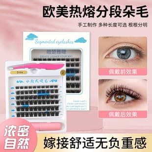 Custom Link In Stock Do Not Order European and American Hot Melt False Eyelashes Segmented Cluster Lashes Thick Long Curly Lashes
