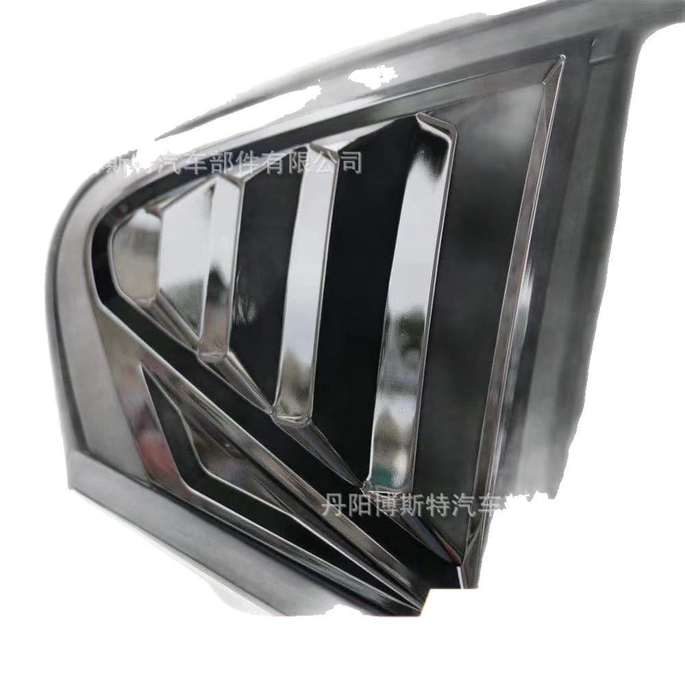 Suitable for 19-22 New Focus Louvered Quarter Window Gloss Black Carbon Fiber Shark Gill Vent Decoration Kit