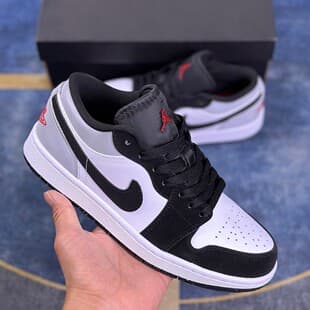 Original Putian AJ1 White Gray Men's and Women's Shoes University Blue Low-Top Casual Sports Couple Safety Skate Shoes