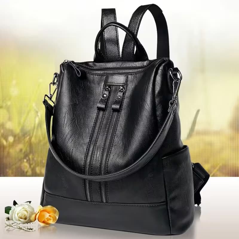 Cross-border Foreign Trade Backpack Women's Bag Schoolbag Versatile PU Leather Casual Backpack Can Be Labeled Factory Dropshipping
