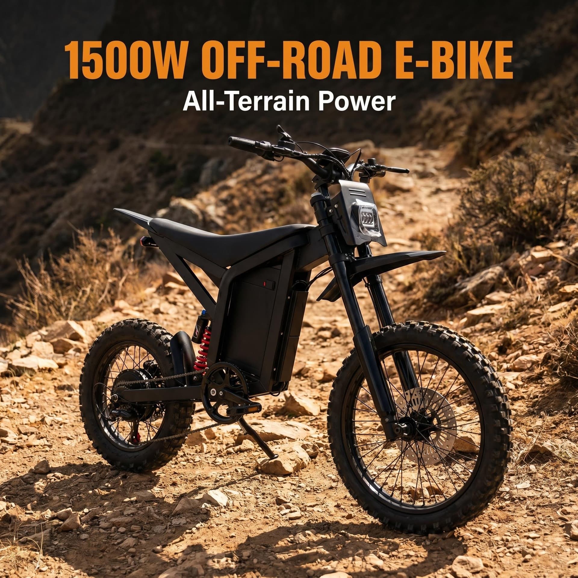 Super Thomas Electric Two-Wheel Off-Road Motorcycle 1500W Electric Drive