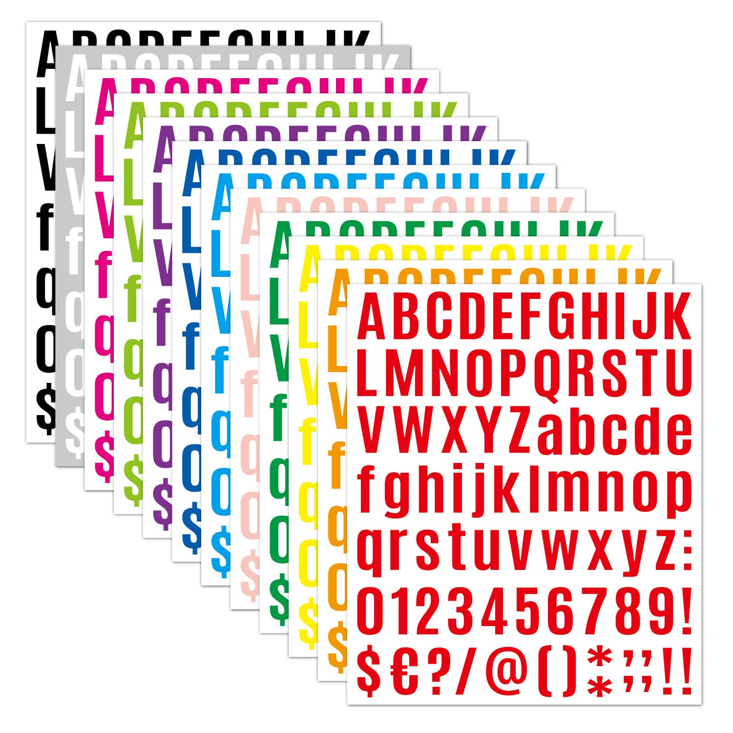 Bold letter stickers 1-inch in stock wholesale, combinable for creative cup and journal letter stickers