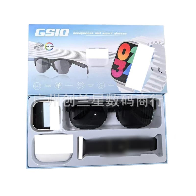 Cross-border new GS10 smart watch Bluetooth call headset glasses S10 sports health heart rate ultra set