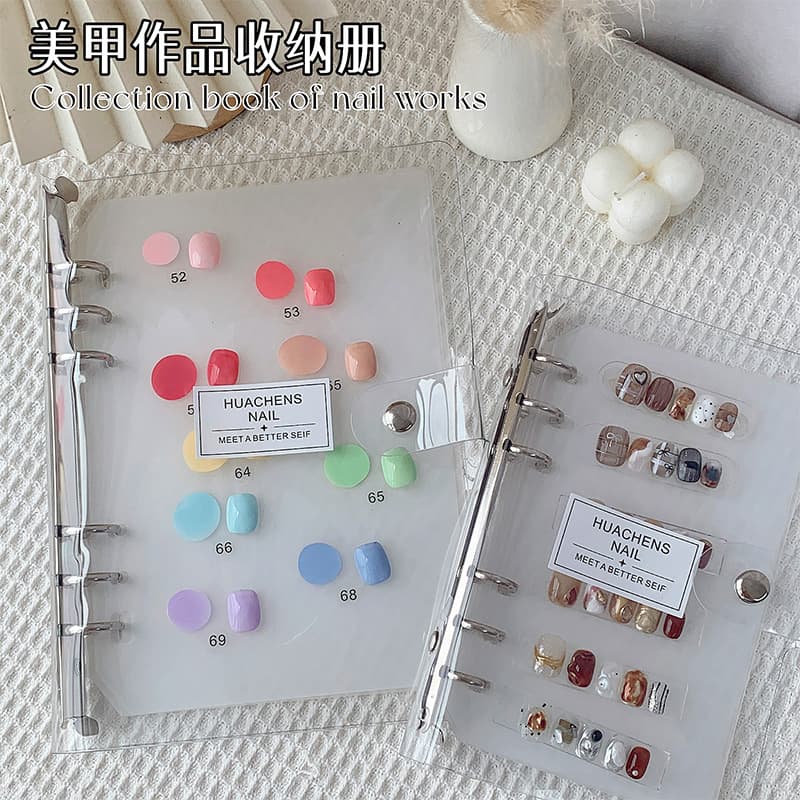 Nail Art Cross-Border Wearable Nail Storage Book Simple and Premium Design Collection Book for Nail Tips Finished Samples Storage Box