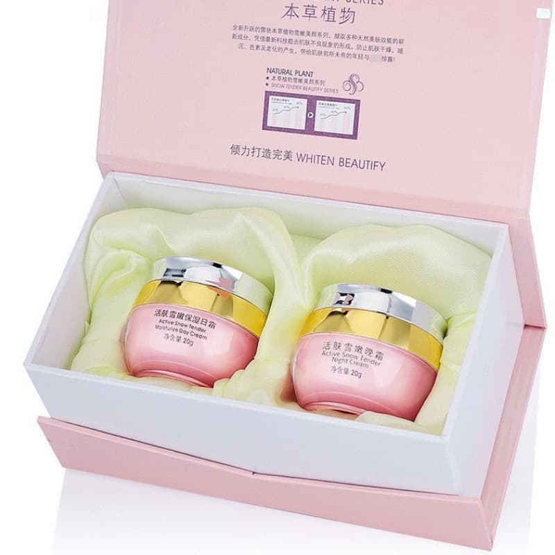 Leichi herbal plant set revitalizing snow tender beauty series water milk cleansing day and night isolation cream Leichi skin care products