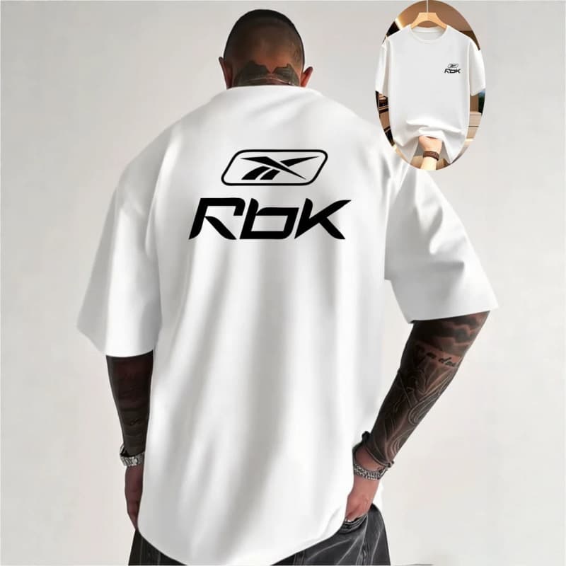 High version, complete with three standards, Reebok American trendy loose creative printed version couple letter men and women round neck pure