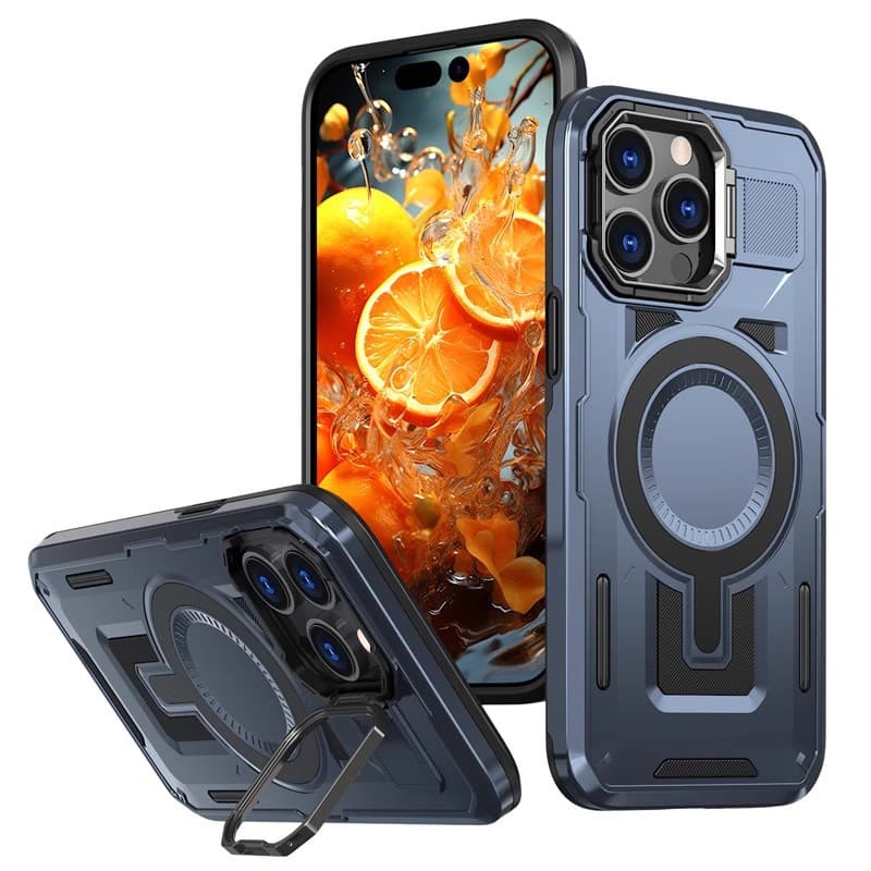 Compatible with New iPhone 16 Pro Max Lens Frame Bracket Phone Case, Apple 15 Magnetic Anti-Drop 14 Cross-Border Protective Cover