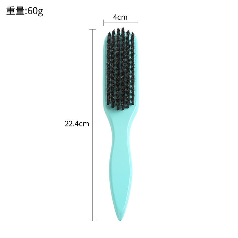 Export Whisk Brush, Solid Wood Boar Bristle Hair Brush, Vintage Pomade Brush, Leopard Print Hair Smoother, Flyaway Brush for Women