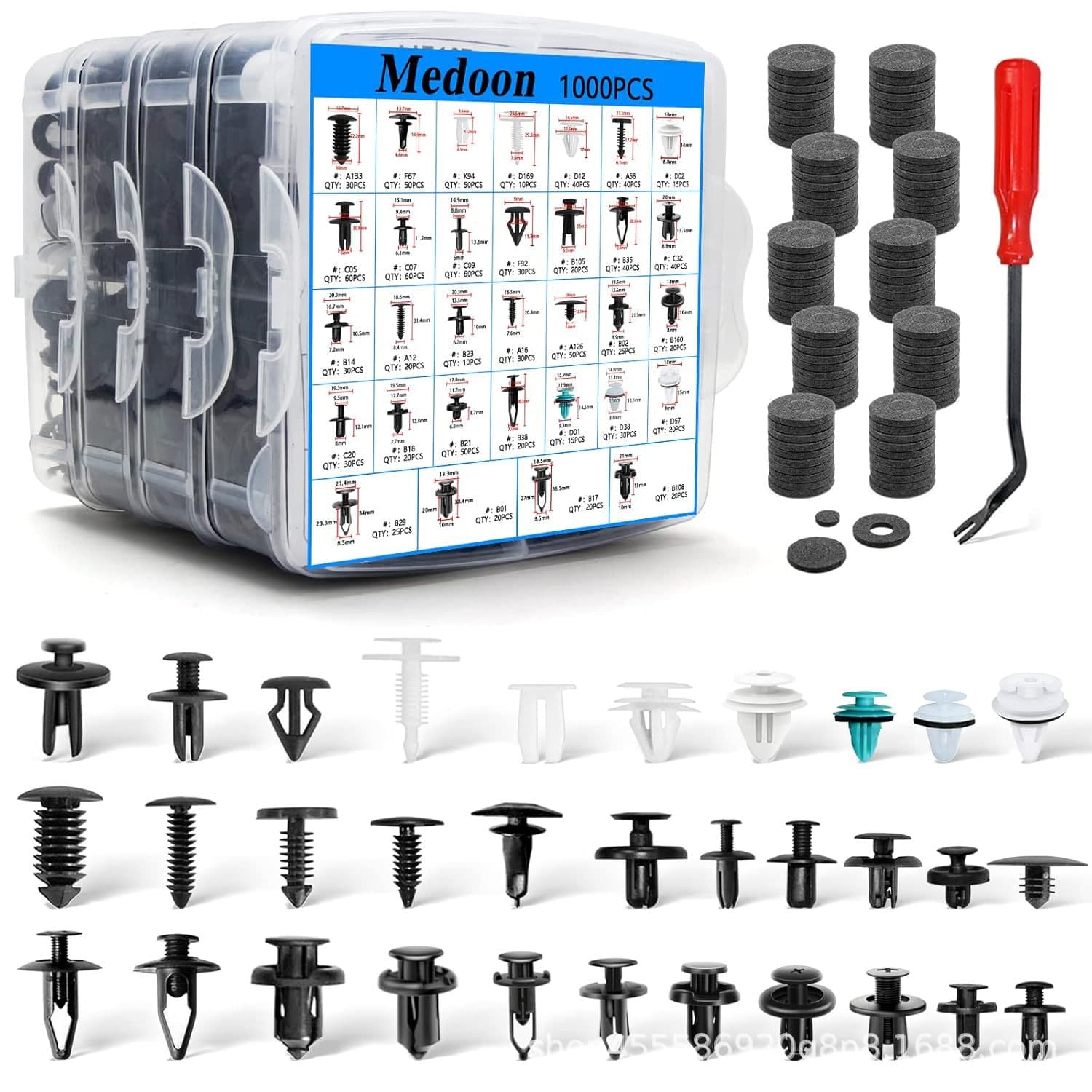 Car universal 1115pcs boxed 1101pcs snap fit for Ford Toyota Honda Chrysler BMW