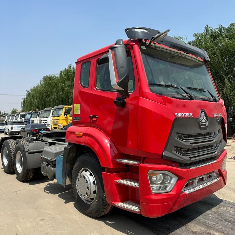 Export Central Asia Sinotruk HAOHAN N5G Tractor 371HP 6x4 Truck Head Port Container Transport Truck