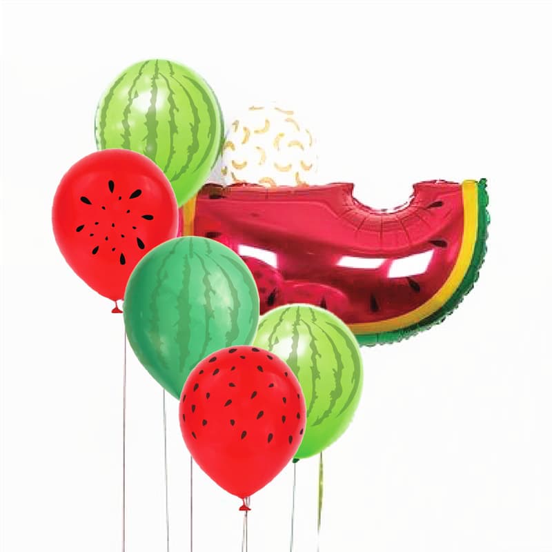 Cross-border Watermelon Latex Balloons, Hawaiian Theme Party Decor, Forest Birthday Party Photo Props