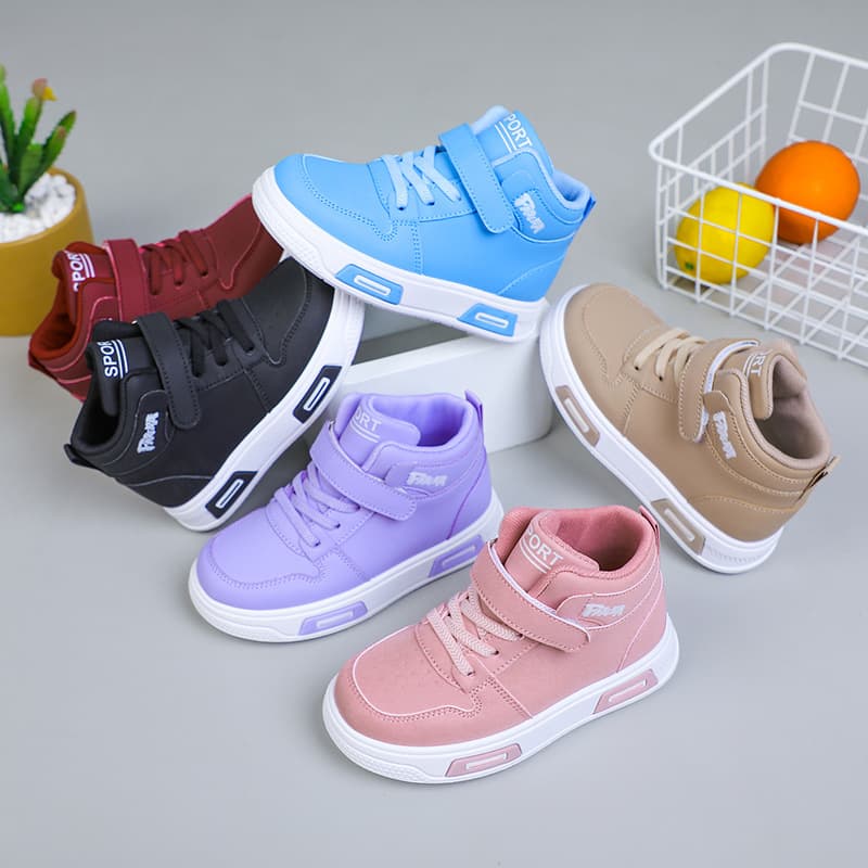Children's Plimsolls Full Size Range Kids' Shoes Boys' High-Top Plimsolls Skate Shoes Girls' Sneakers Elementary School Flat Sole Fashion