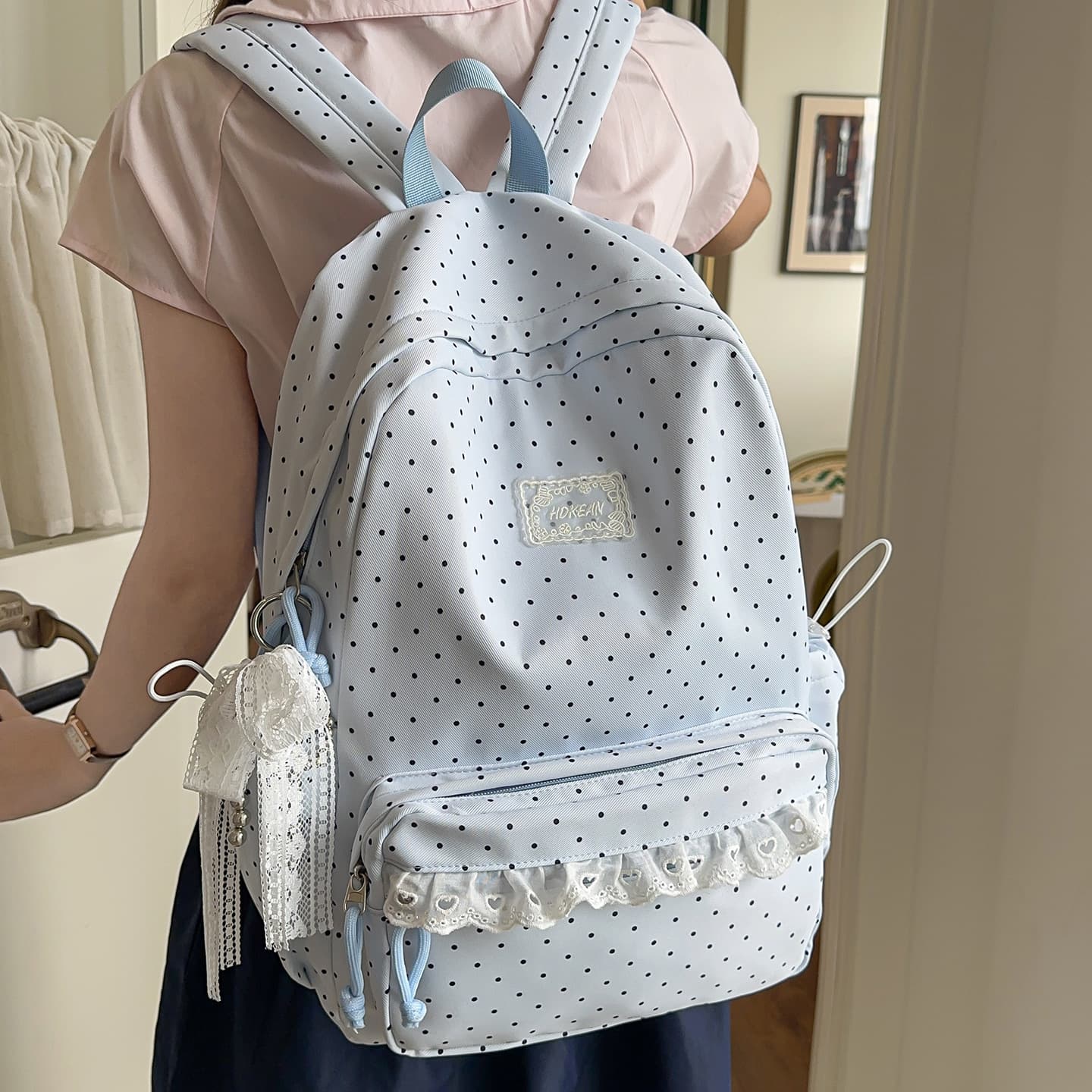 Korean ins college trendy high-end school bag niche student cute backpack junior high school new backpack