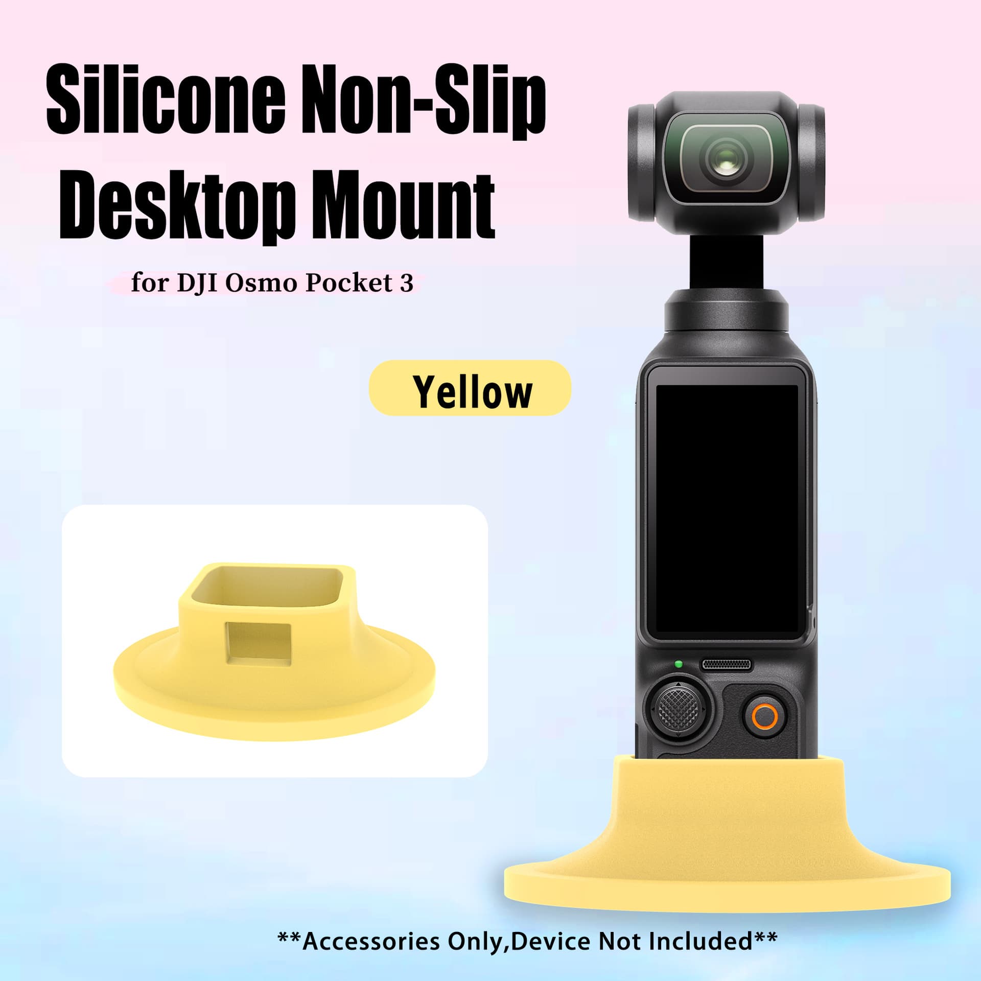 Compatible with DJI Osmo Pocket 4 Silicone Protective Case, Pocket Gimbal Camera Full-Coverage Shockproof Soft Shell Accessory