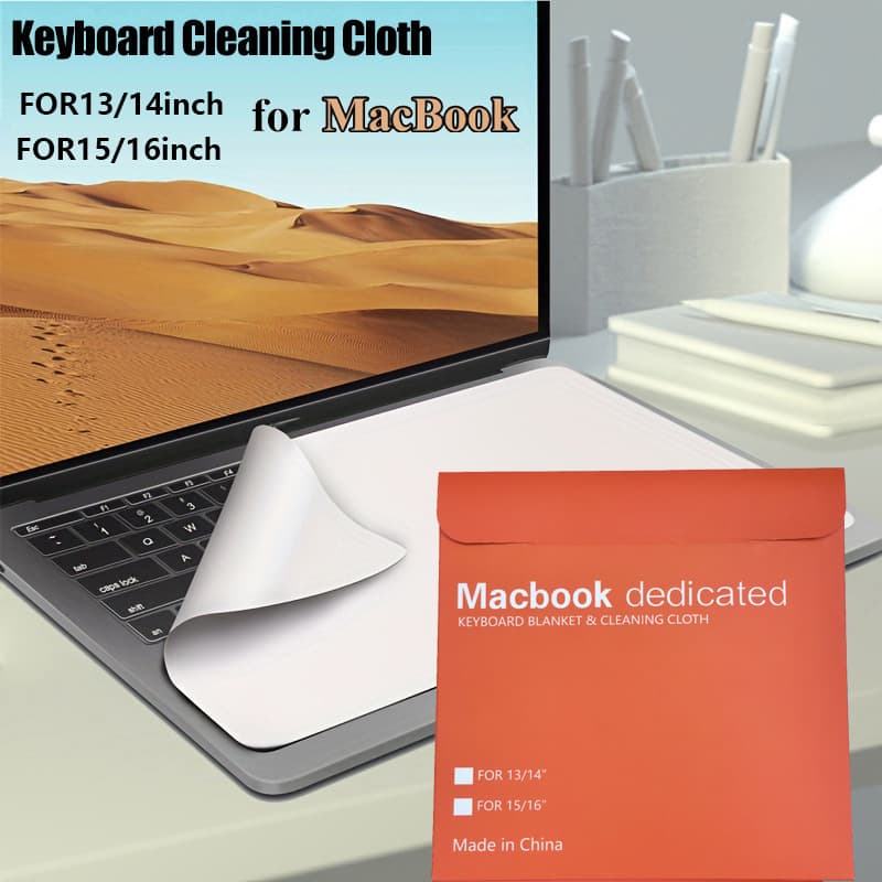 Suitable for Apple Laptop Keyboard Dust Cover Cloth - Fiber Cleaning Cloth, No Screen Pressure Marks
