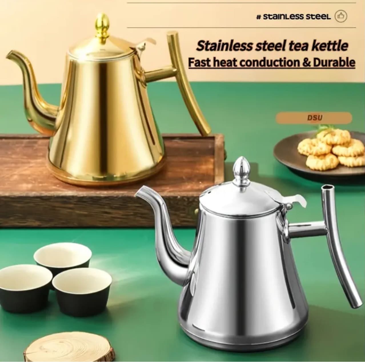 Thickened Stainless Steel Kettle with Filter, Water Boiling Tea Kettle, Cold Water Kettle, Wholesale for Hotels, Restaurants, and Eateries