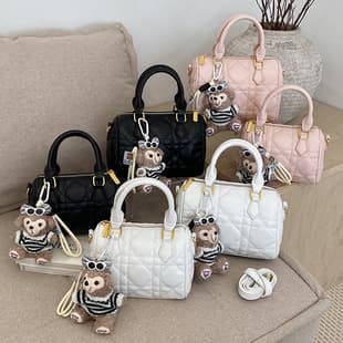 Cross-border Bag Women 2026 New Boston Pillow Bag Diamond Quilted Top Handle Light Luxury Shoulder Crossbody Bag Summer