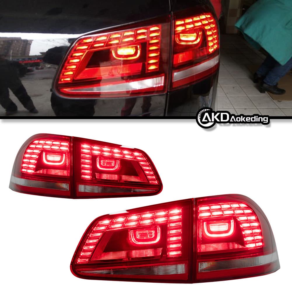 Dedicated for 11-18 Volkswagen Touareg Tail Light Assembly Upgrade High Configuration LED Running Brake Tail Light