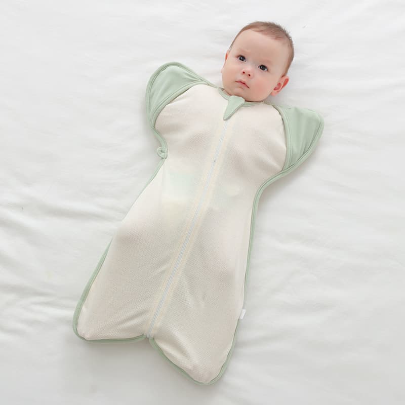 Baby Sleep Sack Swaddle, Breathable Two-Way Organic Cotton, Anti-Kick, Leg Wrap, Anti-Startle