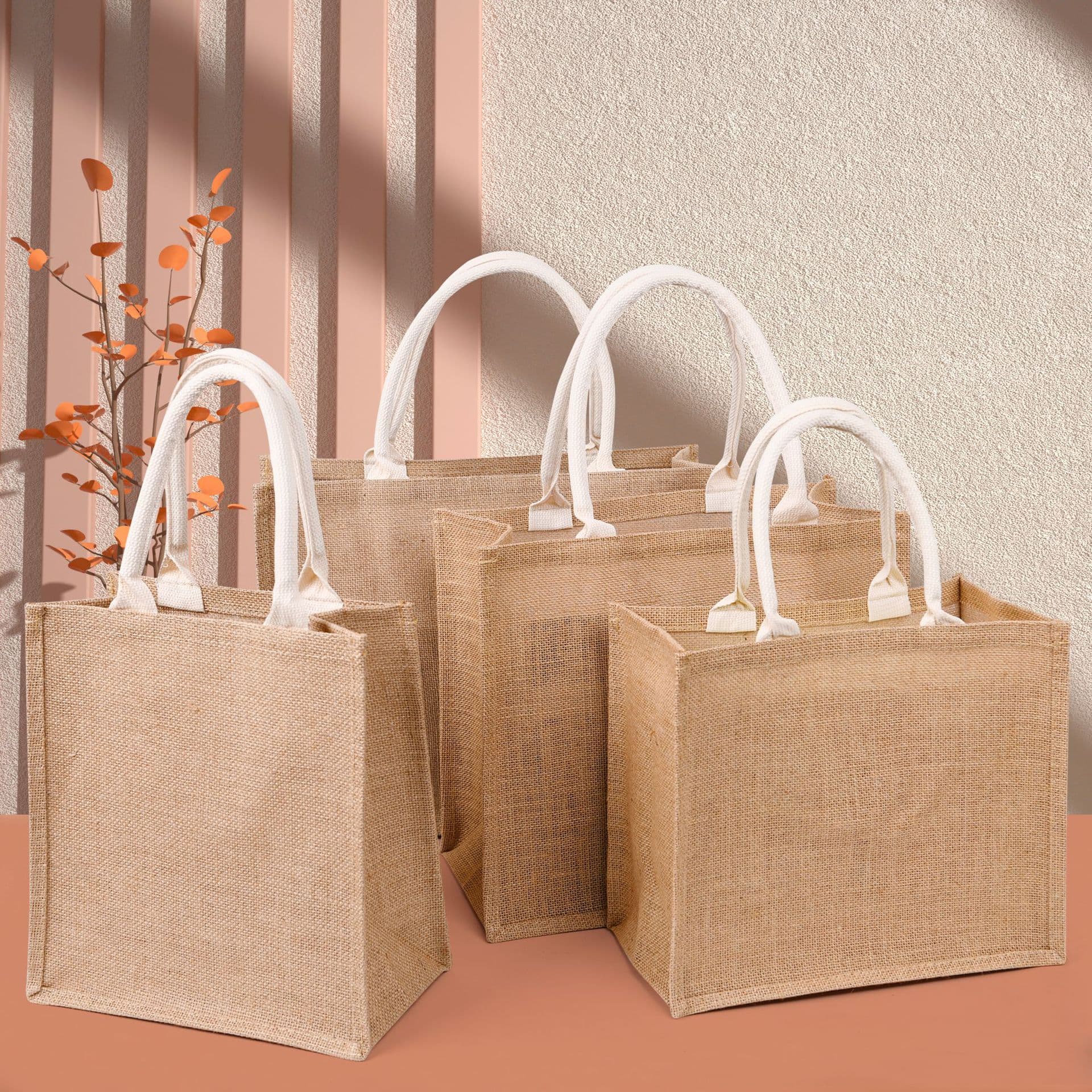 Custom Muji Jute Bags, DIY Hand-painted Jute Bags, Cotton-Linen and Linen Handheld Gift Bag Wholesale
