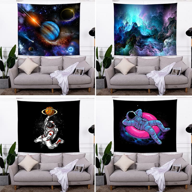 Psychedelic Space Universe Room Decoration Background Cloth Hanging Fabric Amazon Home Decor Bedroom Printed Wall Tapestry
