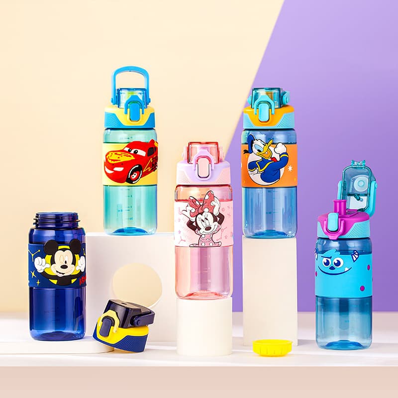 Disney Direct Drinking Water Cup Student Portable Direct Drinking 3D Cup Body Sports Water Bottle Frozen Summer Plastic Cup