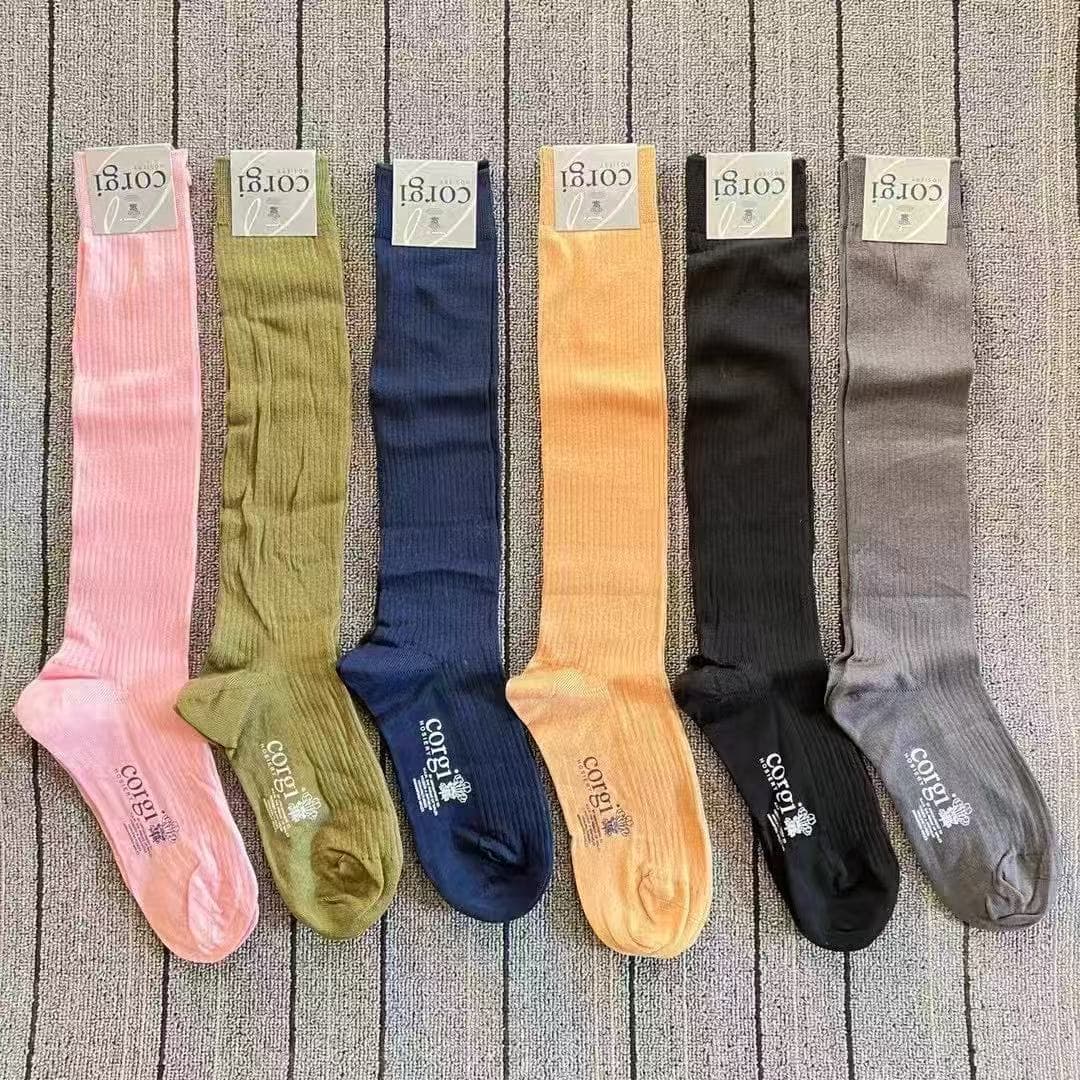 Autumn and winter cotton Korean style basic three-dimensional sense pit letter hot stamping cotton socks handmade head-length knee-calf socks versatile