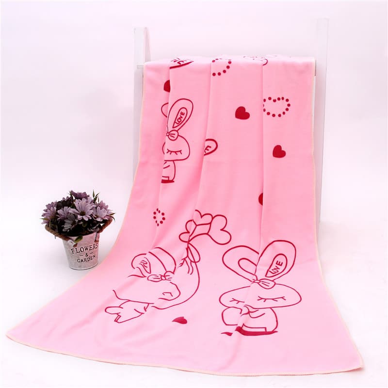 Printed Bath Towel Thick Large Bath Towel Soft Towel Lockstitch Brushed Printed Cartoon Beach Towel