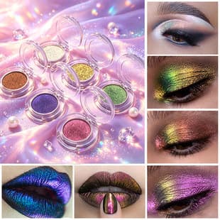 Fit Colors Chameleon Eyeshadow Palette Fine Shimmer Pearl Highlighting Contouring Single-Color Shimmer Eyeshadow