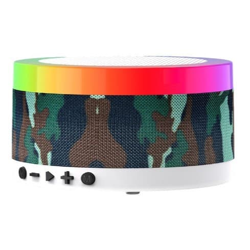 Portable camouflage Bluetooth speaker with bass, compact mini home audio system