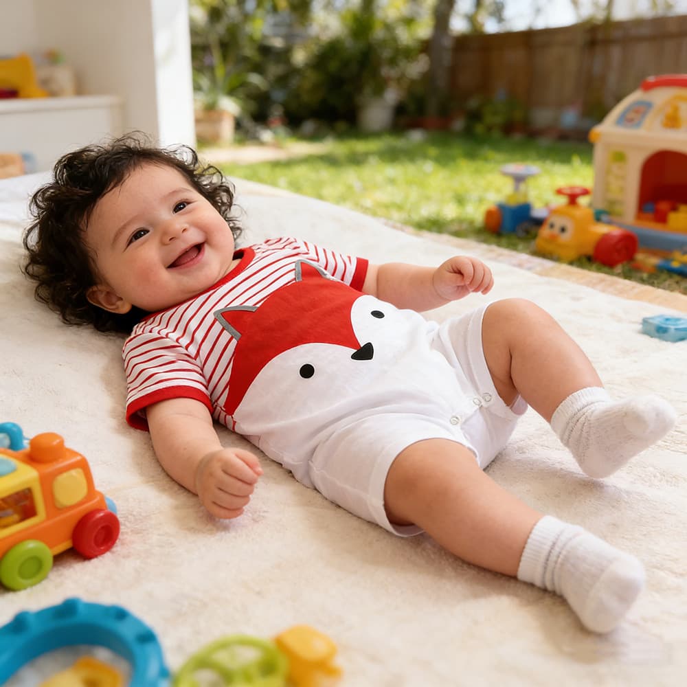 Kids Tales children's clothing newborn baby jumpsuit summer clothing baby boy thin cute short-sleeved romper cotton
