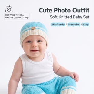 Newborn Photography Outfit Baby 100 Days Photo Hand Knit Modeling Clothes Studio Baby Photo Prop